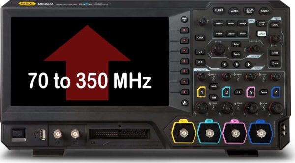 리골 Rigol MSO5000-BW0T3 - MSO5072/MSO5074의 경우 70MHz에서 350MHz로 대역폭 업그레이드