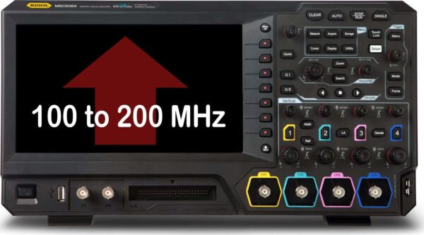 리골 Rigol MSO5000-BW1T2 - MSO5102/MSO5104의 경우 100MHz에서 200MHz로 대역폭 업그레이드
