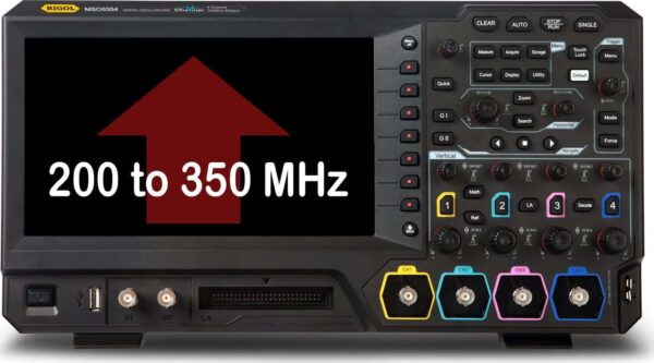 리골 Rigol MSO5000-BW2T3 - MSO5204의 경우 200MHz에서 350MHz로 대역폭 업그레이드
