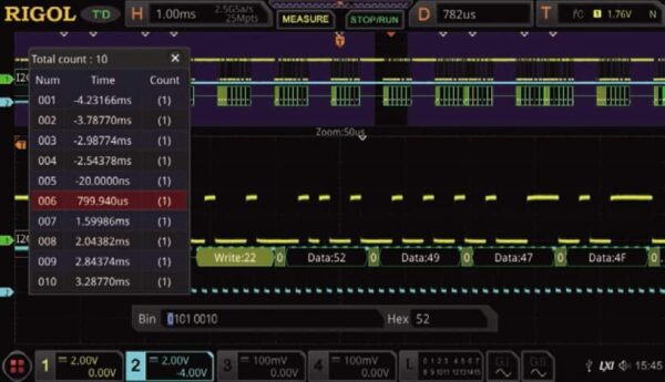 리골 Rigol DS8000-R-COMP - PC 직렬 버스 트리거 및 분석 옵션(RS232/UART)